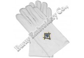 Masonic Regalia Hands Embroidery Gloves